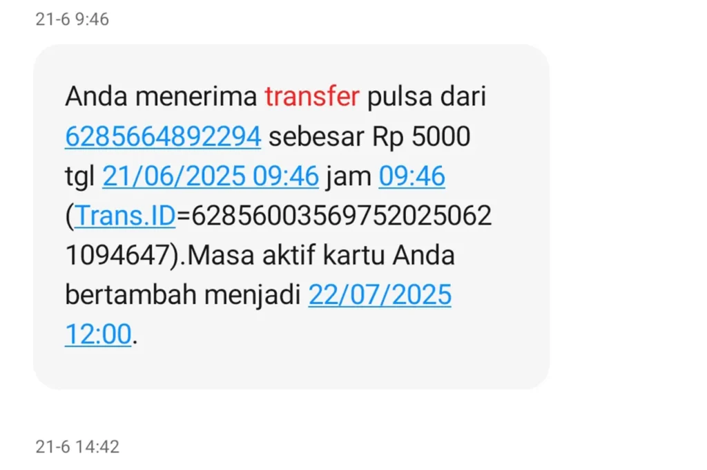 cara transfer pulsa indosat